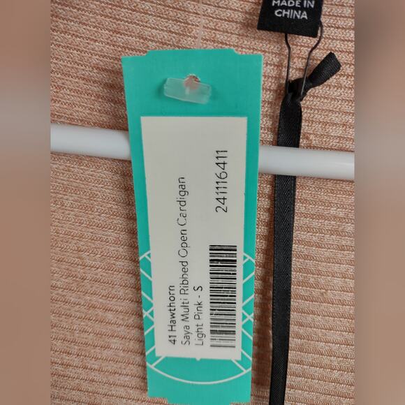 41 HAWTHORN Saya Multi Ribbed Open Cardigan Size Small - Picture 11 of 16